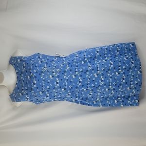 Cdc blue floral sleeveless dress sz 6 NWT